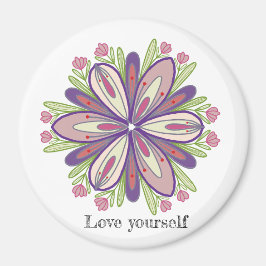 Liebe selbst Mandala Blume Magnet