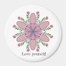 Liebe selbst Mandala Floral Magnet