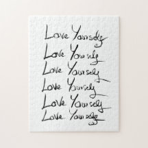 Liebe selbst! Motivierend Kalligraphie
