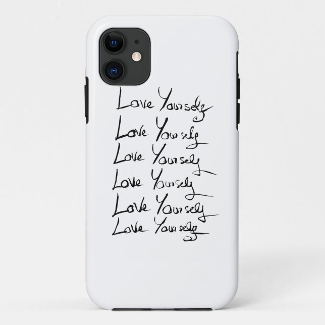 Liebe selbst! Motivierend Kalligraphie Case-Mate iPhone Hülle (Rückseite)