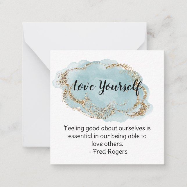 *~ Liebe selbstgedrehte Rodgers Quote AP62 Note Ca Mitteilungskarte (Vorderseite)