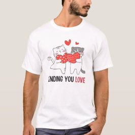 Liebe senden | Tag des Happy Valentins, niedliche  T-Shirt