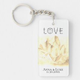*~* "LIEBE" Sepia-Kristall-Ereignis-Hochzeiten Schlüsselanhänger