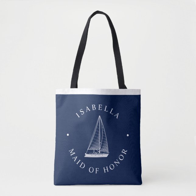 Liebe Set Sail Nautical Wedding Party Tasche (Vorderseite)