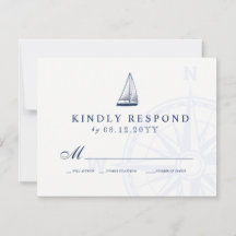 Liebe Set Segelschiff Nautical Wedding RSVP