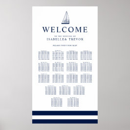 Liebe Sets Segel | 17 Tabelle Seating Chart Poster