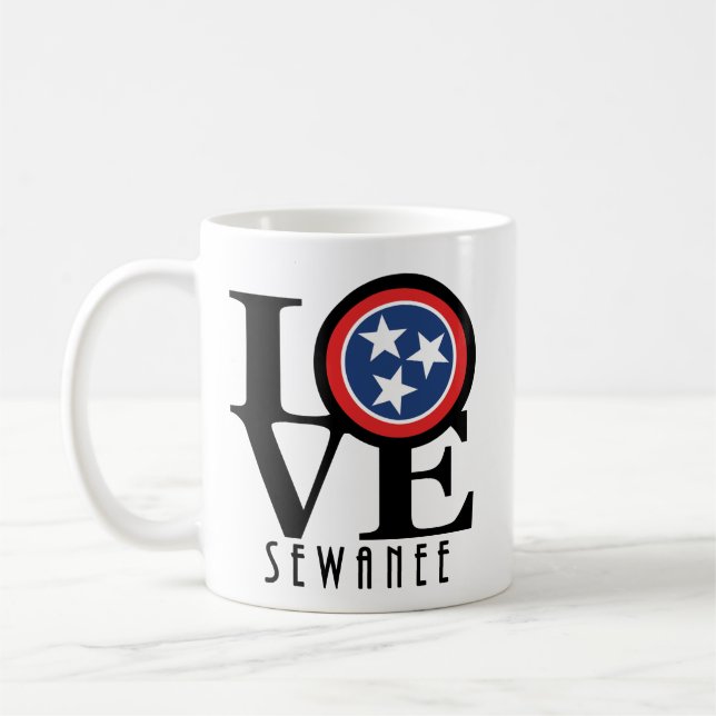LIEBE Sewanee Tennessee 11oz Kaffeetasse (Links)