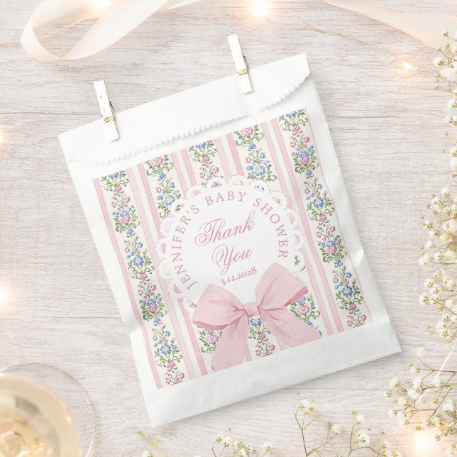 Liebe Shack Baby Coquette Pink Bow Vielen Dank Geschenktütchen (Ausgeschnitten)