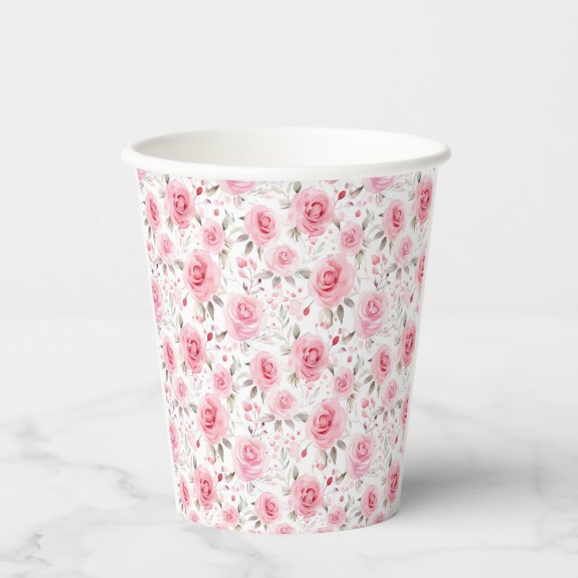 Liebe-Shack Coquette Babydusche Papiertücher Pappbecher (Vorderseite)