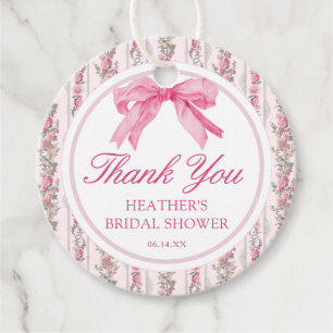 Liebe Shack Pink Bow Brautparty Vielen Dank Geschenkanhänger