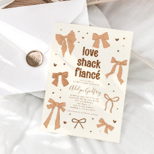 Liebe Shack Verlobte Mocha Mousse Bow Brautparty Einladung