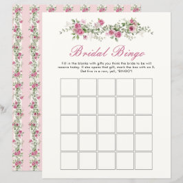 Liebe Shack Verlobte Pink Blume Bridal Bingo Game