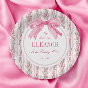 Liebe Shack Vintag Extravagant EIN Mädchen Geburts Pappteller