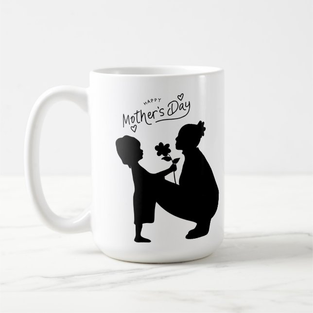"Liebe Shadows - Herzliche Muttertagskunst" Kaffeetasse (Links)