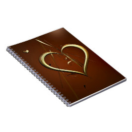 Liebe Shards of Gold Spiral Notebook Notizblock