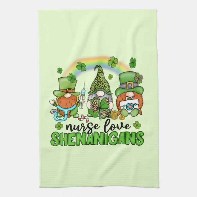 Liebe Shenanigans St. Patrick's Geschirrtuch (Vertikal)