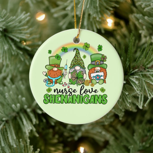 Liebe Shenanigans St. Patrick's Keramik Ornament (Baum)