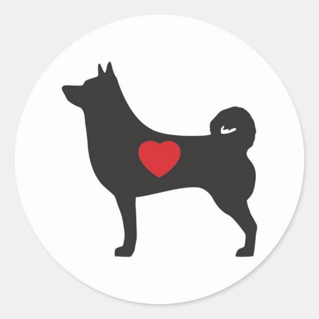 Liebe Shiba Inu - Circle Aufkleber (Vorderseite)