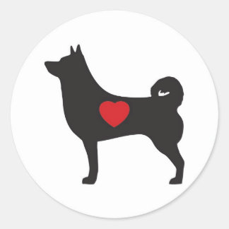 Liebe Shiba Inu - Circle Aufkleber