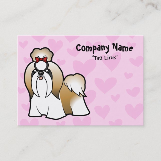 Liebe Shih Tzu (Show geschnitten) Visitenkarte (Vorderseite)