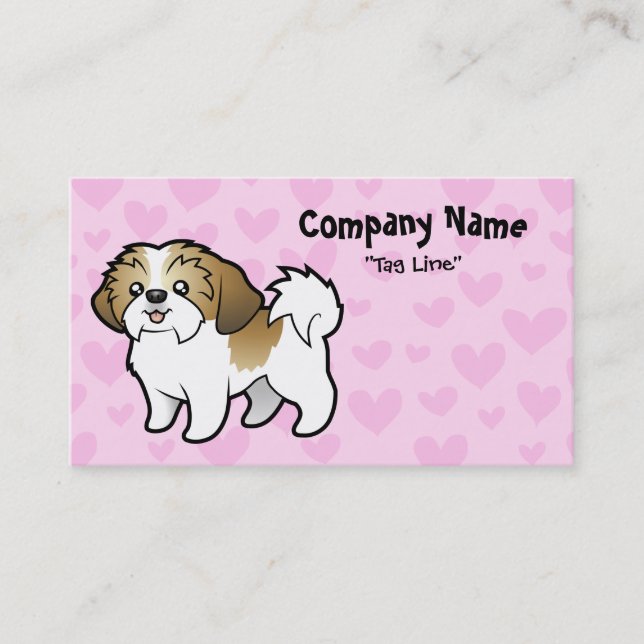 Liebe Shih Tzu (Welpe geschnitten) Visitenkarte (Vorderseite)