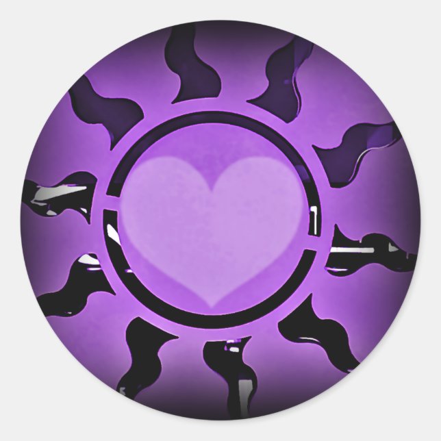 Liebe Shines 4 U_ Runder Aufkleber (Vorderseite)