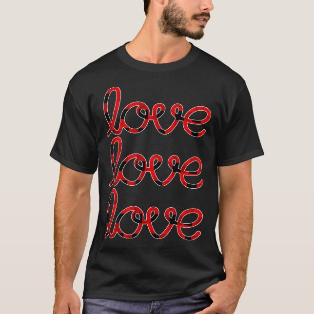 Liebe Shirt Damen Männer Kinder Buffalo Kariert Ni (Vorderseite)