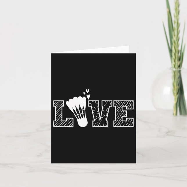 Liebe Shuttle Dminton Racket Karte (Vorderseite)