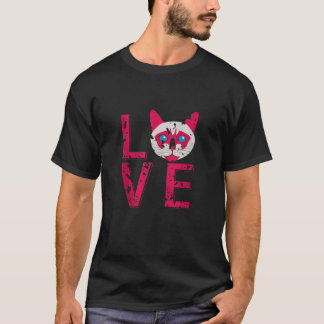Liebe Siamese Cat Minimalistisch Feline Passion St T-Shirt