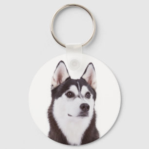 Liebe Siberischer Husky Welpe Dog Portrait Schlüs Schlüsselanhänger