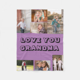 Liebe Sie 7 Foto Benutzerdefiniert Lila Fleecedecke