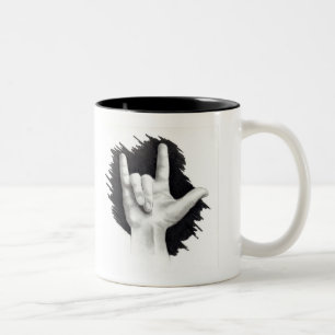 Liebe Sie: Amerikanische Gebärdensprache: Hand Zweifarbige Tasse
