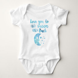 Liebe Sie auf die Moon Typografy Zitat Trendy Baby Strampler