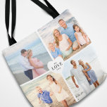 Liebe Sie benutzerdefinierten Herzklopfen FotoColl Tasche<br><div class="desc">Modernes und stilvolles Design im Foto Tote-Tasche-Design mit einer 4-Foto-Collage aus Fotos im Instagram-Stil (8 Gesamtaufnahmen auf der Vorder- und Rückseite der Tasche) in einer einfachen Anordnung, die mit Liebe in Herzform zentriert ist. Personalisieren Sie den dunkelgrau (Farbe kann geändert werden) Text mit "I LIEBE YOU", "WE LIEBE YOU" oder...</div>