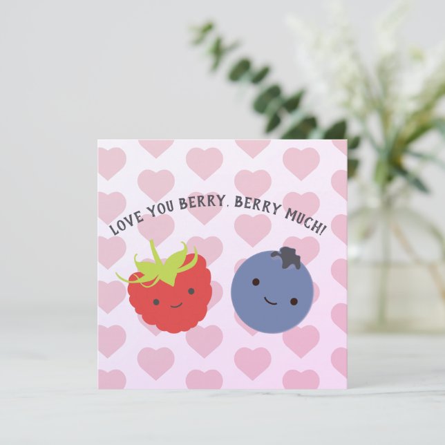 Liebe Sie Berry Berry Much Karte (Stehend Vorderseite)