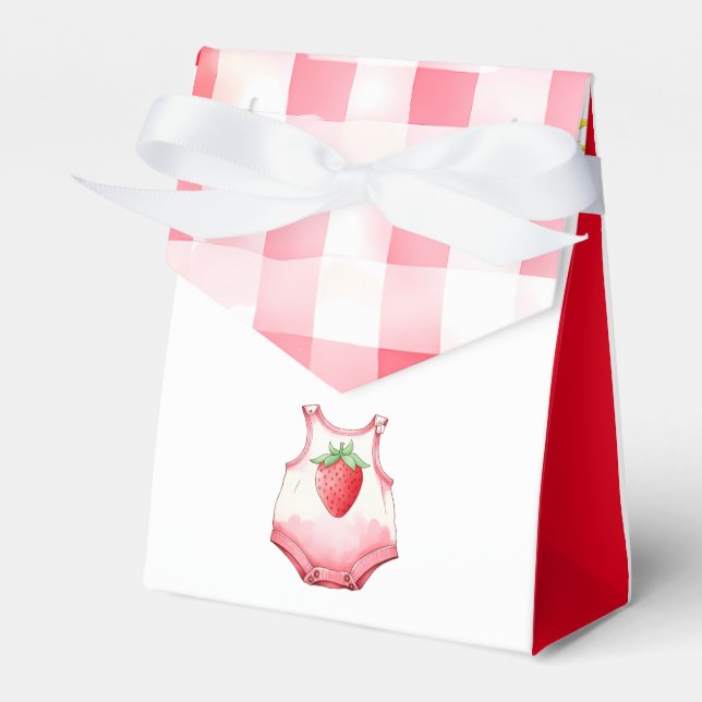 Liebe Sie Berry Much Baby Dusche Erdbeere Rosa Geschenkschachtel (Vorderseite)