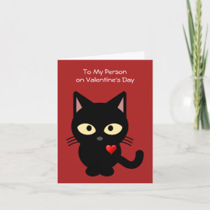 Liebe Sie/Black Cat Valentines' Day Card Feiertagskarte