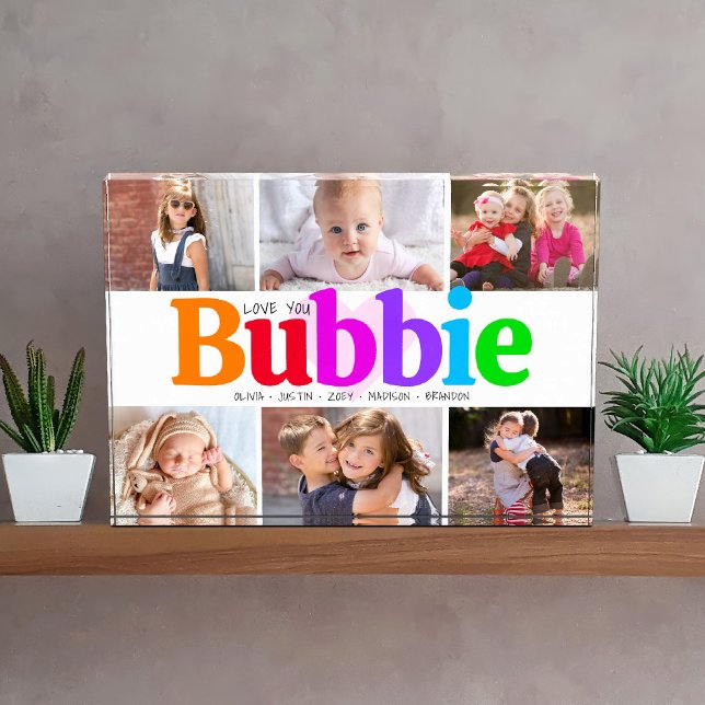 Liebe Sie Bubbie kühne bunt moderne Collage 6 Fotoblock (Von Creator hochgeladen)