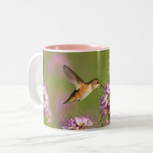 Liebe Sie Custom Hummingbird Floral Zweifarbige Tasse