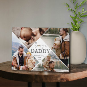 Liebe Sie Daddy Foto Collage Vater Halten Sie sich Fotoplatte