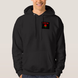 Liebe-Sie der Männer der Rosen-I schwarzer Hoodie