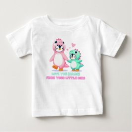 Liebe Sie Dino-Mama Personalisiert Baby T-shirt