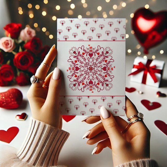 Liebe Sie doodle Valentine Faltschachtel Danke Kar (Von Creator hochgeladen)