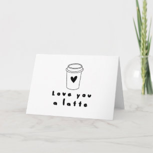 Liebe Sie ein latte Dankeskarte