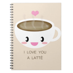 Liebe Sie ein Latté Notizbuch Notizblock