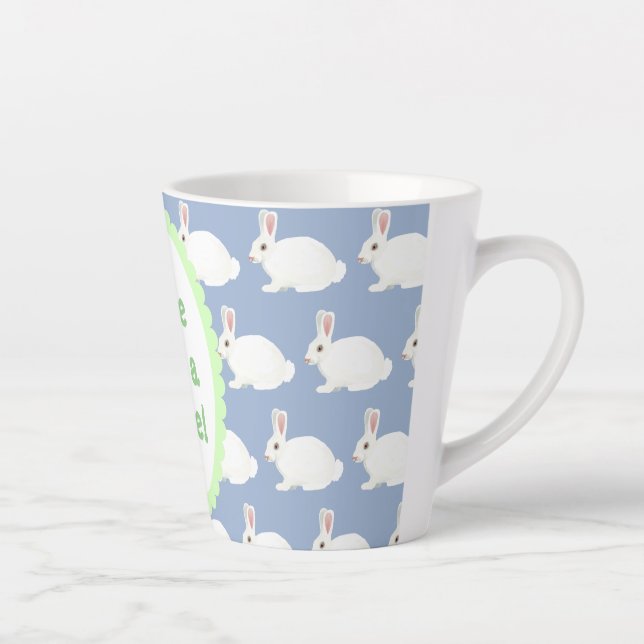 Liebe Sie eine Latte White Bunny Latte Tasse (Rechts)