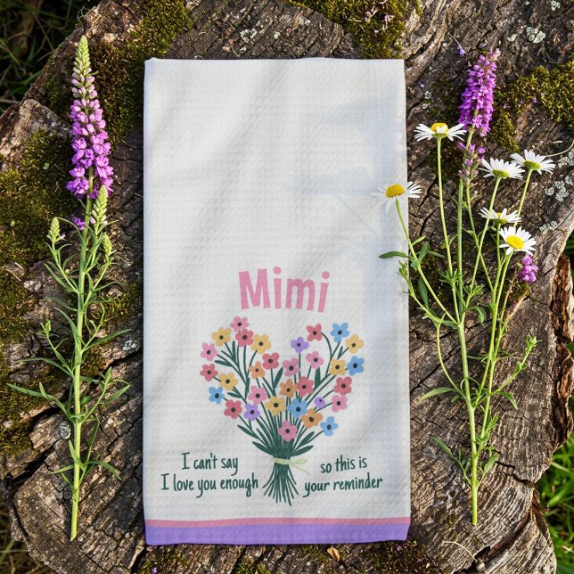 Liebe Sie Erinnerung Küchentuch - Bouquet (Lila) (Von Creator hochgeladen)