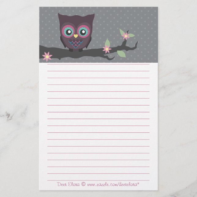 Liebe Sie Eule-Weisen! Briefpapier (Vorderseite)