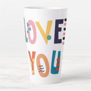 Liebe Sie Farben Milchtasse
