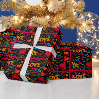 Liebe Sie farbenfrohe Hörerpapier Geschenkpapier